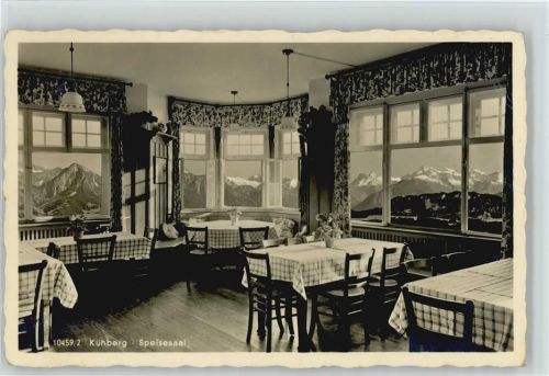 87544 W8976 Seifriedsberg , Kr Sonthofen - Fremdenheim Cafe Kühberg Innenaufnahme Speisesaal
