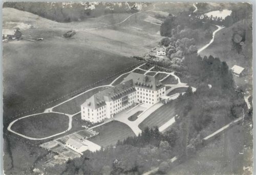 87634 W8953 Obergünzburg - Luftaufnahme neues Kreiskrankenhaus