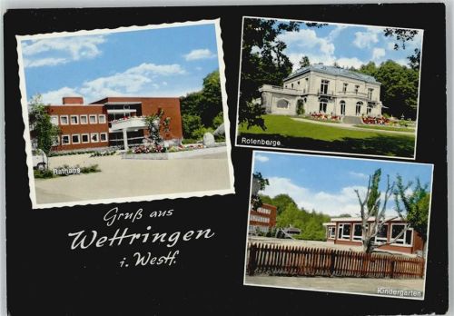 48493 W4441 Wettringen , Kr Steinfurt - Rathaus Rotenberge Kindergarten