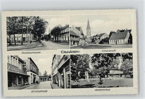 48282 W4407 Emsdetten - Stadtsparkasse Kirchstraße Waldfreibad