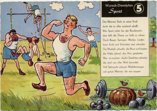 Wunschdienstplan Leichtathlet Atlehte.,G. H. Hacker-Rauch AKU1 Bundeswehr um 1950/60