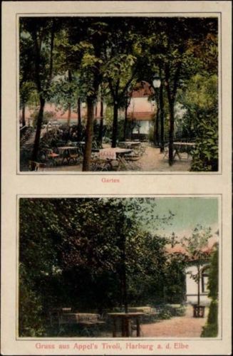20095 W2000 Hamburg um 1907 - Hamburg: Harburg, Appel´s Tivoli,M. Glückstadt & Münden
