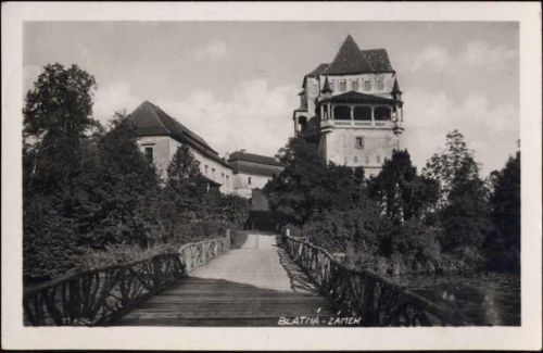 1942 - Blatna-Zamek: Ansicht, Brücke AKU1