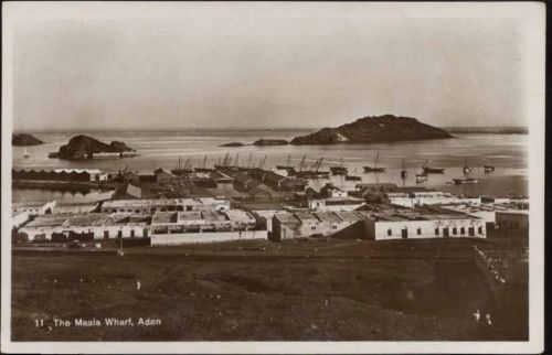 um 1930/40 Jemen, Aden, -The Maala Wharf-, Werft, See, Inseln,Pallonjee Dinshaw & Co AKU1