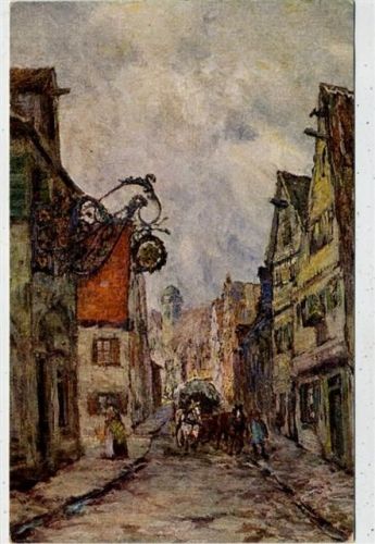 Altes Städtchen,E.A. Seemann,sign. Fritz Geyer E. A. Seemann um 1910-20