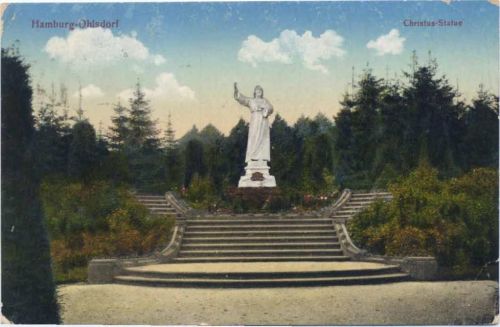 20095 W2000 Hamburg-Ohlsdorf 1923 - Hamburg-Ohlsdorf, Christus-Statue.,W.B. Levy AKU1