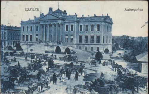 1924 Szeged, Ungarn, Kulturpalota, Kutschen