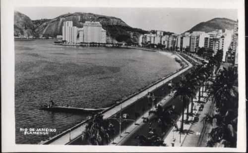 um 1950/60 Rio de Janeiro, Flamengo, Ansicht (view), Strand (beach), Brasilien,Wessel
