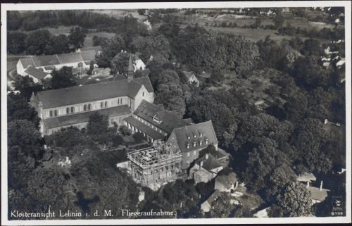14797 O1804 Lehnin um 1930 - Lehnin i.d.M., Klosteransicht, Fliegeraufnahme,Klinke & Co.