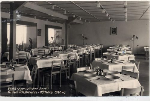 06507 O4304 Friedrichsbrunn um 1963 - Friedrichsbrunn, FDGB-Heim -Gustav Zabel- innen,Foto-Lindner