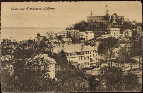 20095 W2000 Hamburg-Blankenese 1921 - Gruß aus Hamburg-Blankenese, Süllberg, gezackter Rand,K. H. W.