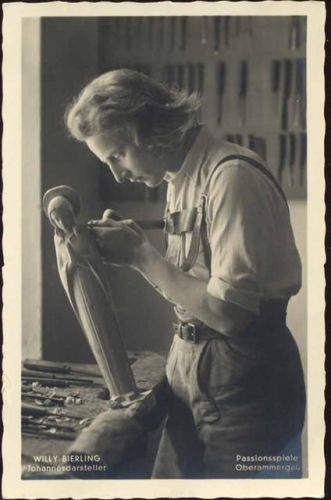 um 1930/40 Holzschnitzer, Madonna, Figuren, Schauspieler,Martin Herpich & Sohn