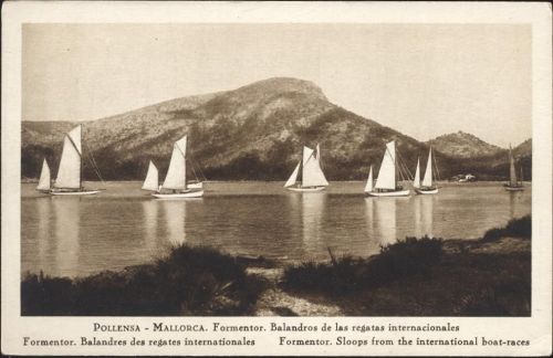 Internationale Regatta, Spanien, Mallorca,Hücograbado Mumbru Wassersport um 1920/30