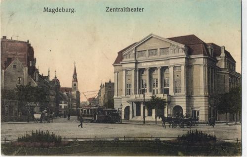 39104 O3010 Magdeburg um 1910-20 - Magdeburg, Zentraltheater/central theatre AKU2