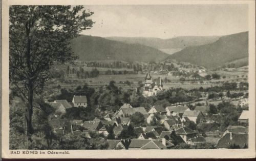 64732 W6123 Bad König 1921 - Bad König: Odenwald, Ansicht,Gerling & Erbes AKU2