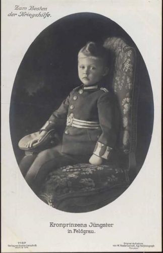 Prinz Hubertus in Uniform,Gustav Liersch & Co AKU2 Adel Prinz Hubertus um 1914/18