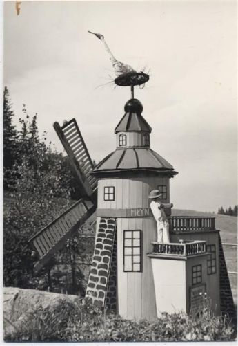 um 1972 Karpacz, Windmühle.,Biuro Wydawnicze AKU1