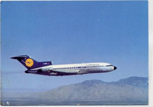 Flugzeug -Lufthansa- Boeing 727, Europa Jet (plane), fliegend AKU2 Lufthansa um 1970