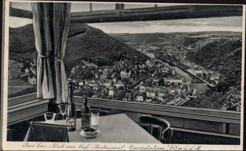 um 1939 Bad Ems, Blick vom Restaurant Concordiaturm,Cramers Kunstanstalt KG