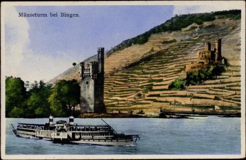 um 1920-30 Bingen, -Mäuseturm-,Conrad Jacobi