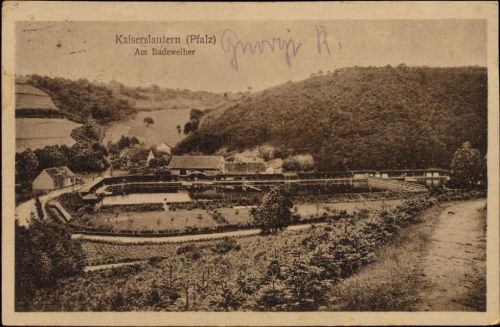 um 1920/30 Kaiserslautern, -Am Badeweiher-
