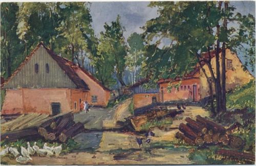 1910/20 Sudentenland, Ak. mal. Cenek Chodera,Komensky