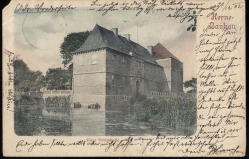 44623 W4690 Herne 1902 - Herne, -Herne-Baukau, Haus Strümkede, Wasserschloss, Burg,Cramers Kunstverlag