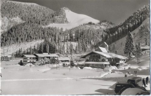 1961 Schliersee, Postgasthof, See Caf&eacute, St. Bernhard, schneebedeckt,H. Heckmair