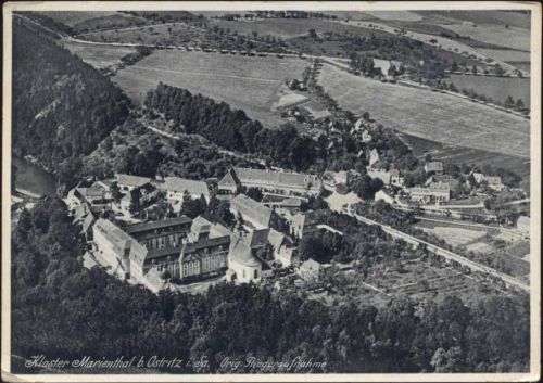02899 O8906 Ostritz 1941 - Ostritz, Luftaufnahme Kloster Marienthal,Ernst Assmus