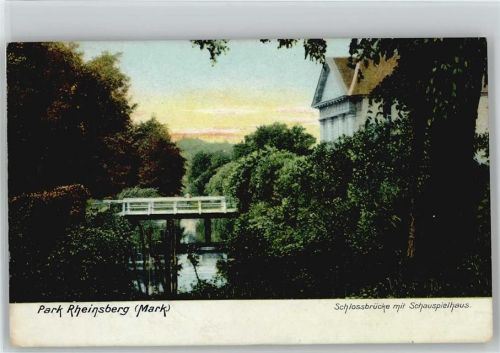 16818 O1950 Rheinsberg - Schloßbrücke Schauspielhaus