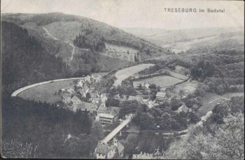 38889 O3721 Treseburg 1907 - Treseburg, Bodetal, Panorama,C. Greeve