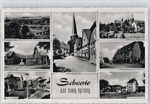 Schwerte Neues Rathaus Postplatz Kötterbachstraße Neumarkt Altes Rathaus Calvinkirche Bahnhof