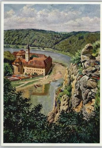 93309 W8420 Weltenburg , Kr Kelheim, Niederbay 1935 Künstlerkarte Kloster Gemälde von Ohmayer Nr. 5 Stoja Verlag