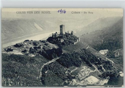 56299 W5405 Kobern 1916 - Die Burg