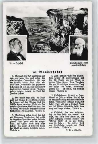 96231 W8623 Staffelstein , Oberfr - Wanderfahrt Scheffel und Einsiedler