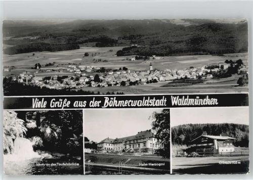 93449 W8494 Waldmünchen Foto AK Gibacht Heim Herzogau Böhmerwaldstadt