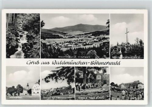 93449 W8494 Waldmünchen - Grenz Hotel Böhmerwald Kirche Schloss Schwimmbad