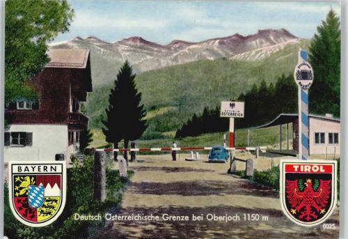 Oberjoch Deutsch Österreich Grenze Wappen Tirol