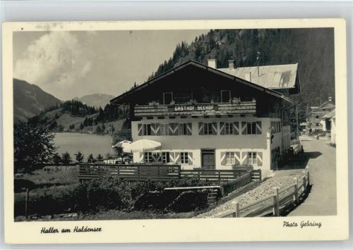 Haller am Haldensee 1939 Foto AK Gasthof Seehof