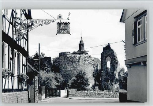 63303 W6072 Dreieichenhain 1960 Foto AK Gaststätte zur Alten Burg