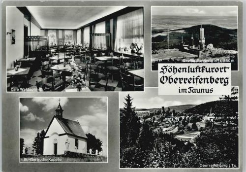 61389 W6384 Oberreifenberg , Taunus - Cafe Waldschmitt St. Gertrudis-Kapelle Großer Feldberg