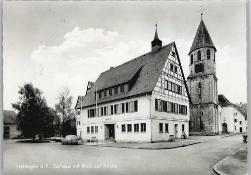 73760 W7302 Nellingen auf den Fildern - Rathaus Kirche
