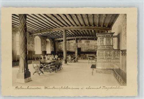 72070 W7400 Bebenhausen , Württ - Jagdschloß Innenaufnahme Winterrefektorium