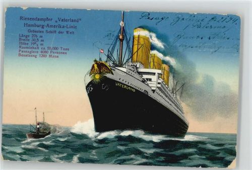 Dampfer Vaterland Dampfer Vaterland 1914