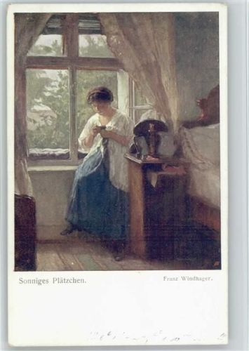 sign Windhager Sticken Wiener Kunst Nr. 1046 Handarbeit Künstlerkarte