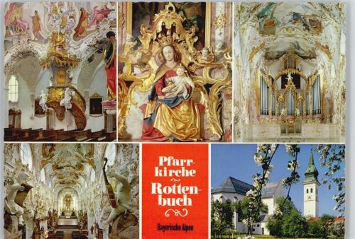 82401 W8121 Rottenbuch , Oberbay - Pfarrkirche Kanzel Madonna