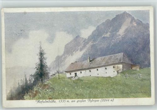 Hofalmhütte Hüttenstempel sign. Ennsthaler- u. Mürzsteger-Alpen Künstlerkarte