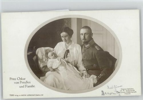 Prinz Oskar von Preußen und Familie AK Kriegsspende Deutscher Frauendank Adel Prinz Oskar