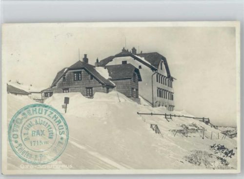 Ottoschutzhaus Winter Hüttenstempel Rax-Schneeberg-Gruppe