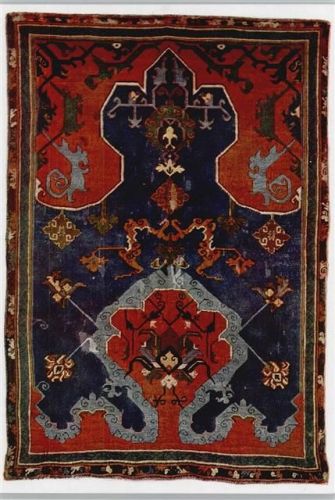 Knüpfteppich - Gebetsteppich - Islamische Kunstabteilung Museum in Berlin Handarbeit